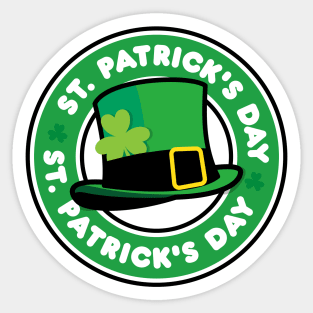 St Patrick's Day Leprechauns Hat Sticker